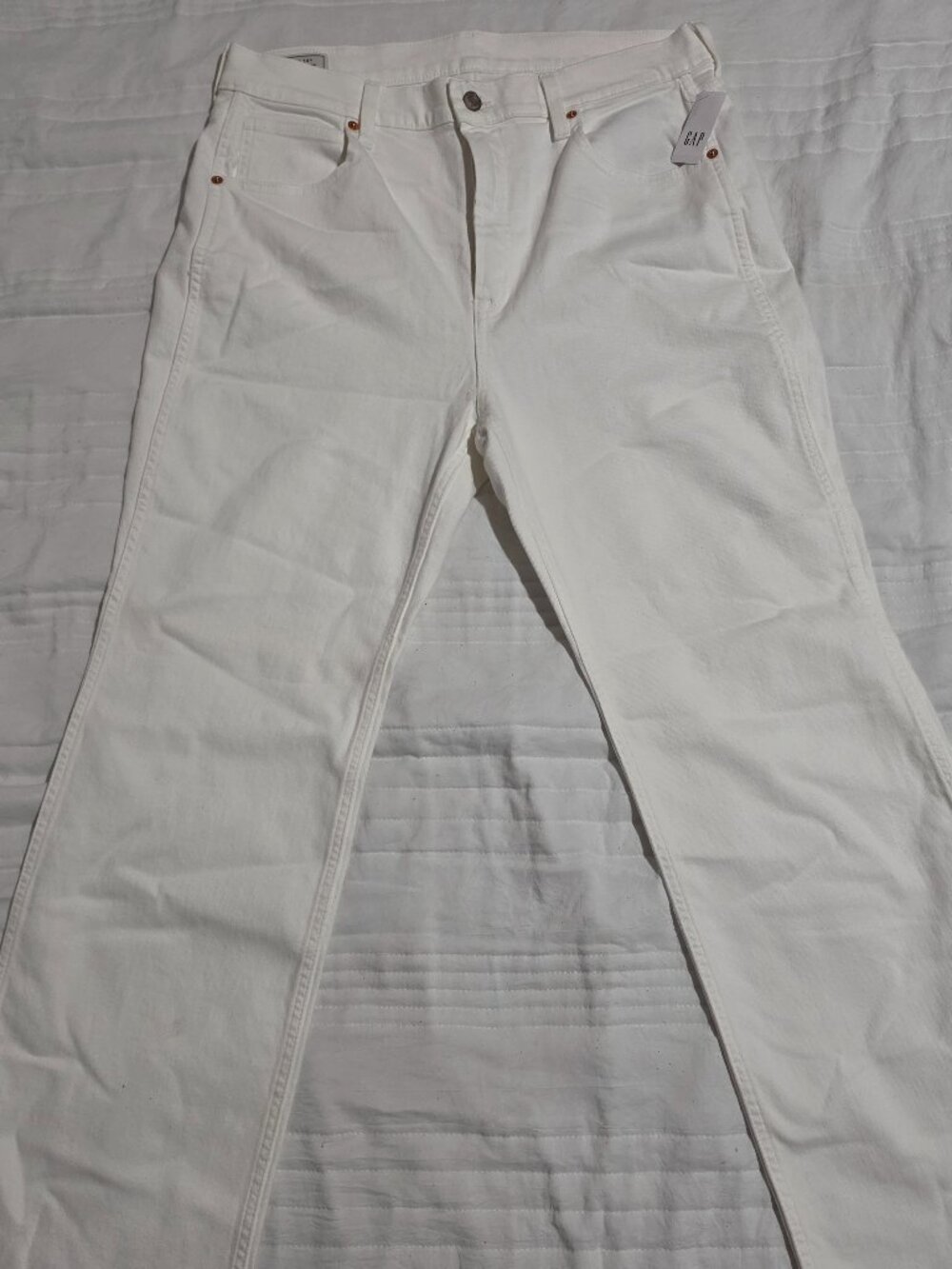 GAP Vintage Flare High Rise Jeans Size 32 14 Short White